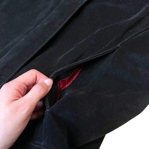 Tommy Hilfiger Black Suede Leather Jacket - Picture 7 of 13